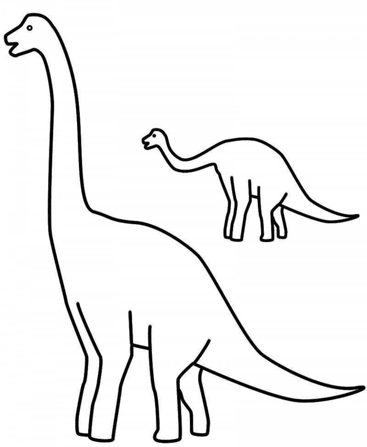 Раскраска ослепительный брахиозавр