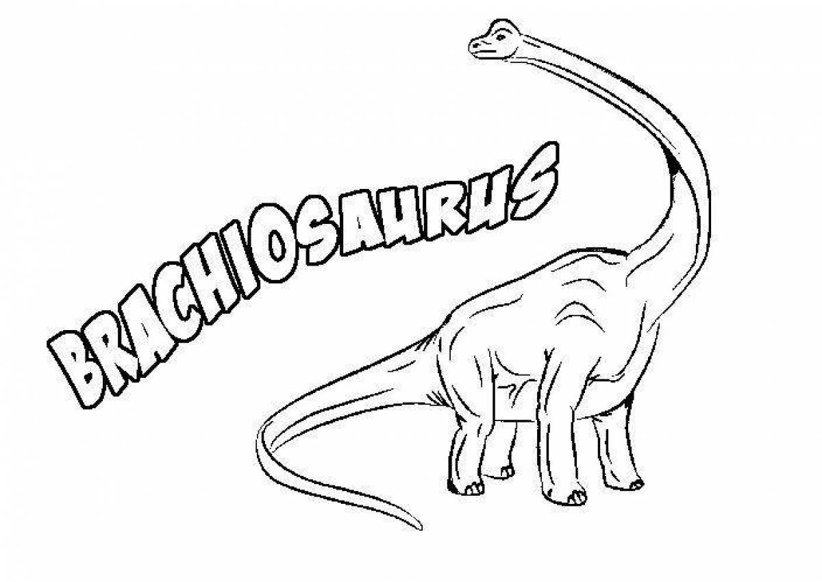 Раскраска величественный брахиозавр