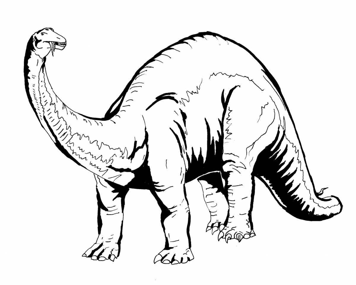 Буйный брахиозавр раскраска