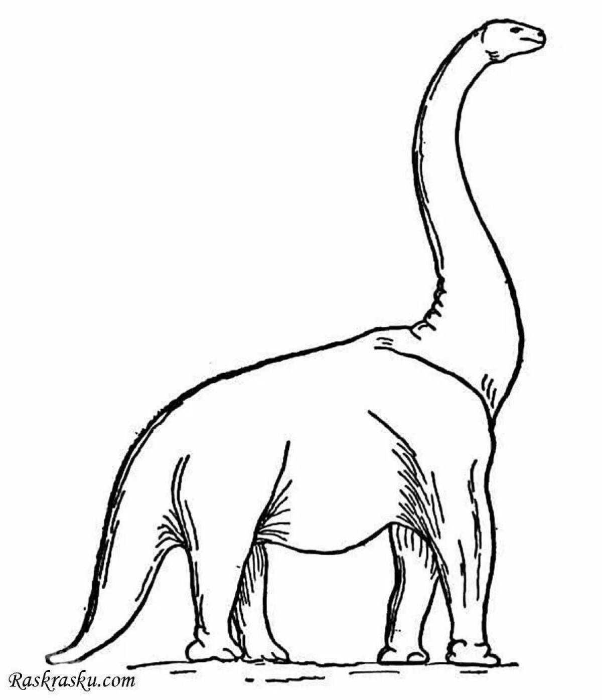 Charming brachiosaurus coloring book