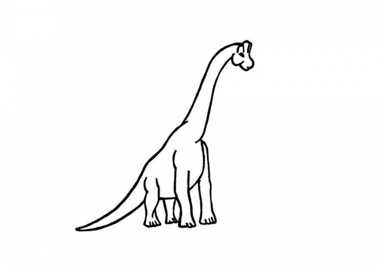 Удивительная страница раскраски брахиозавра