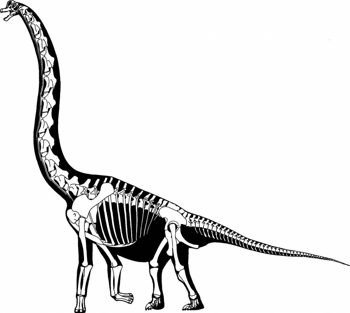 Чудесный брахиозавр раскраска