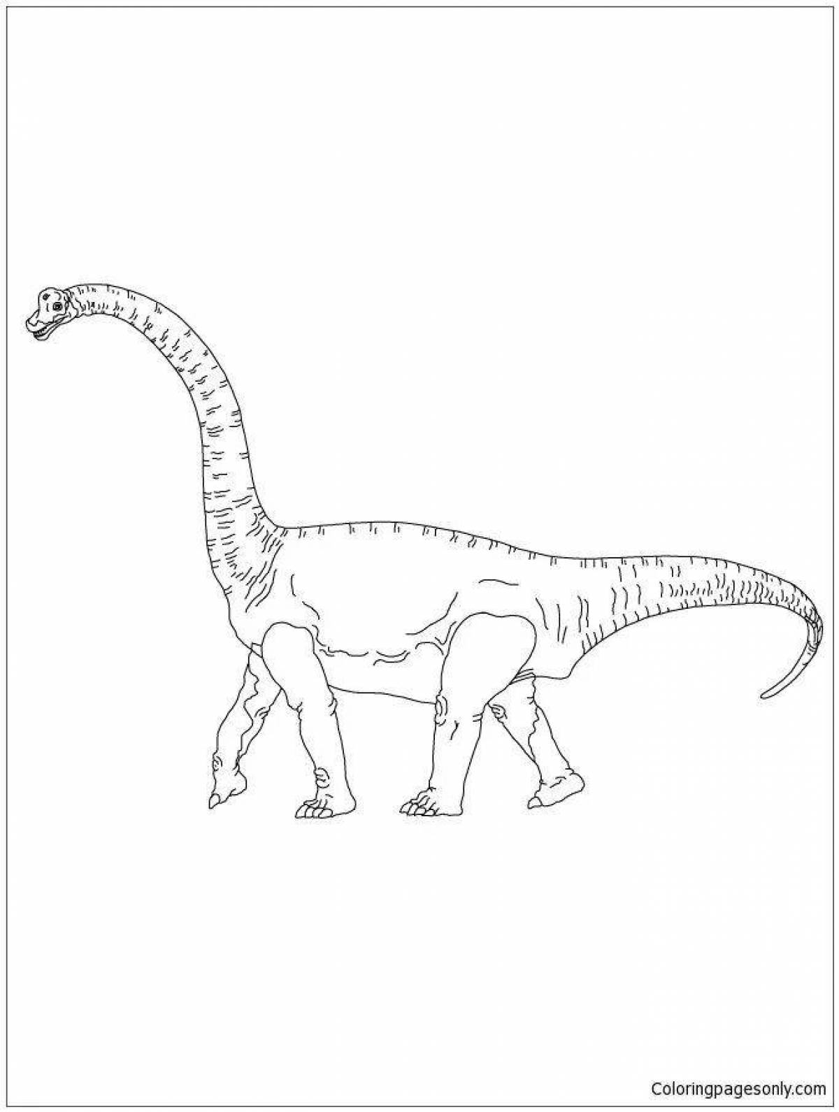 Раскраска элегантный брахиозавр