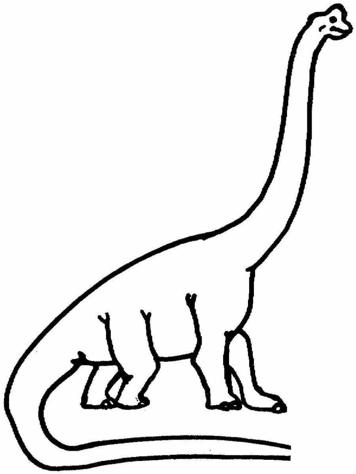 Раскраска экзотический брахиозавр