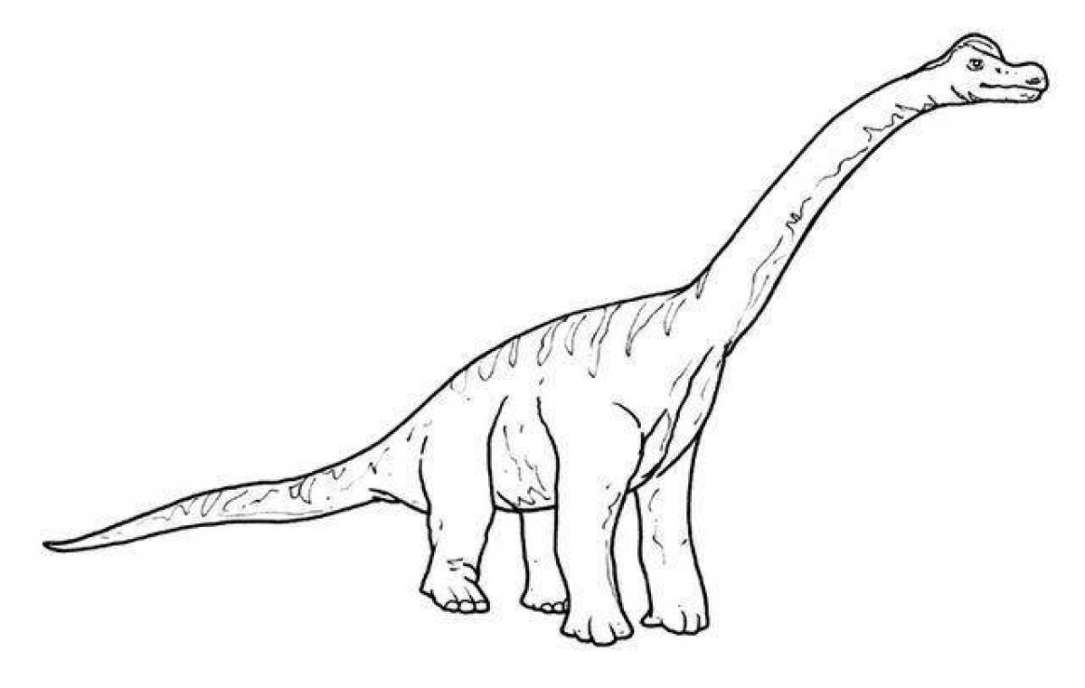 Раскраска грандиозный брахиозавр