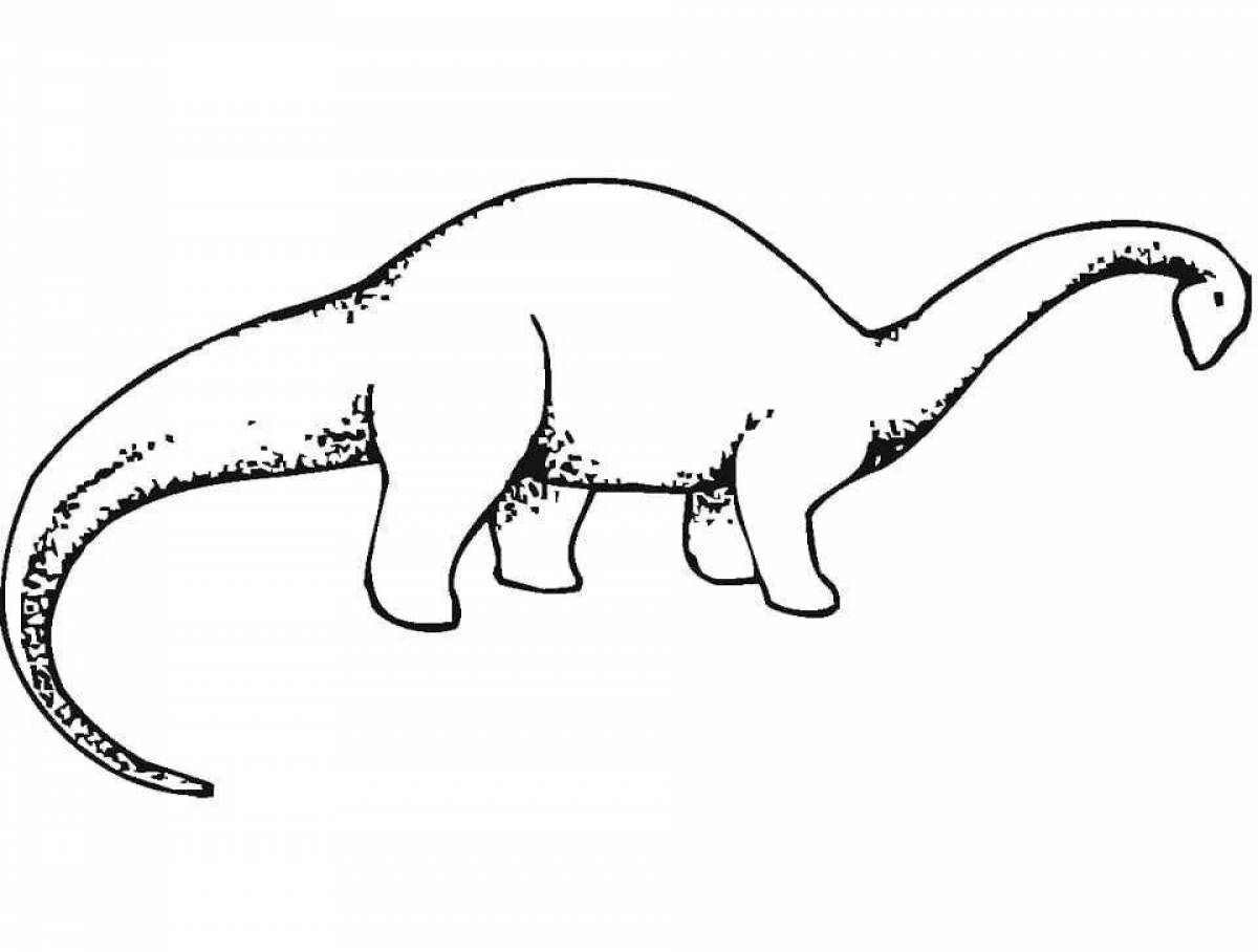 Coloring page luxurious brachiosaurus