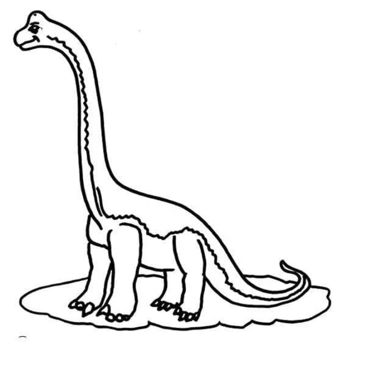 Coloring book regal brachiosaurus