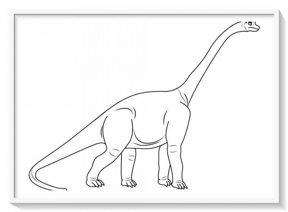 Раскраска эффектный брахиозавр