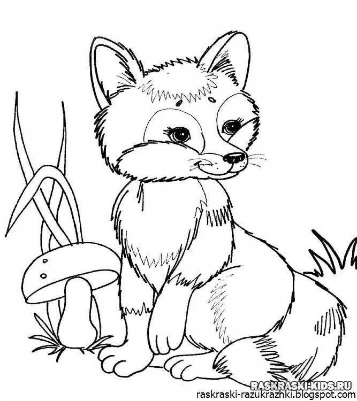 Creative coloring fox