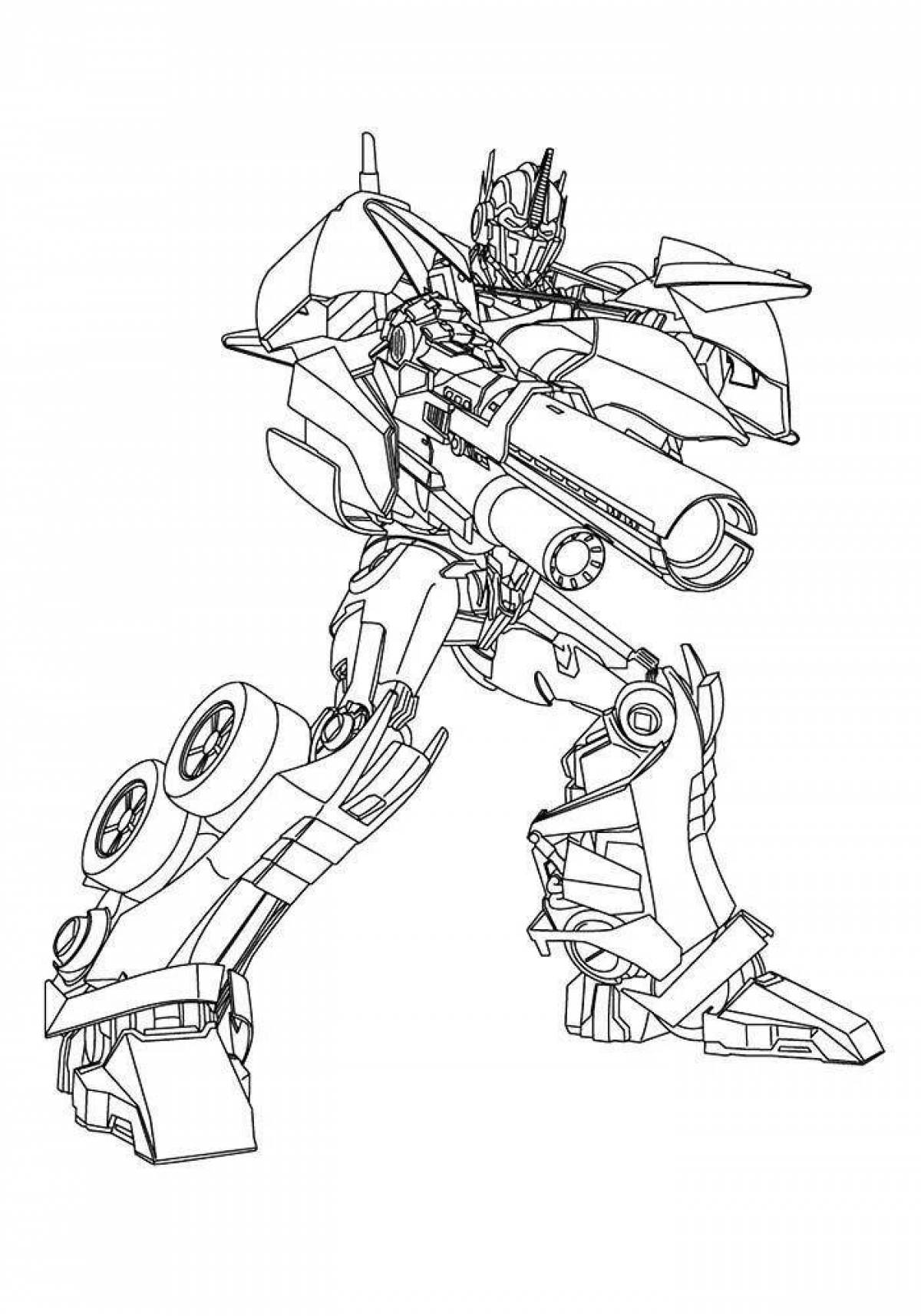 Glorious transformers prime coloring page