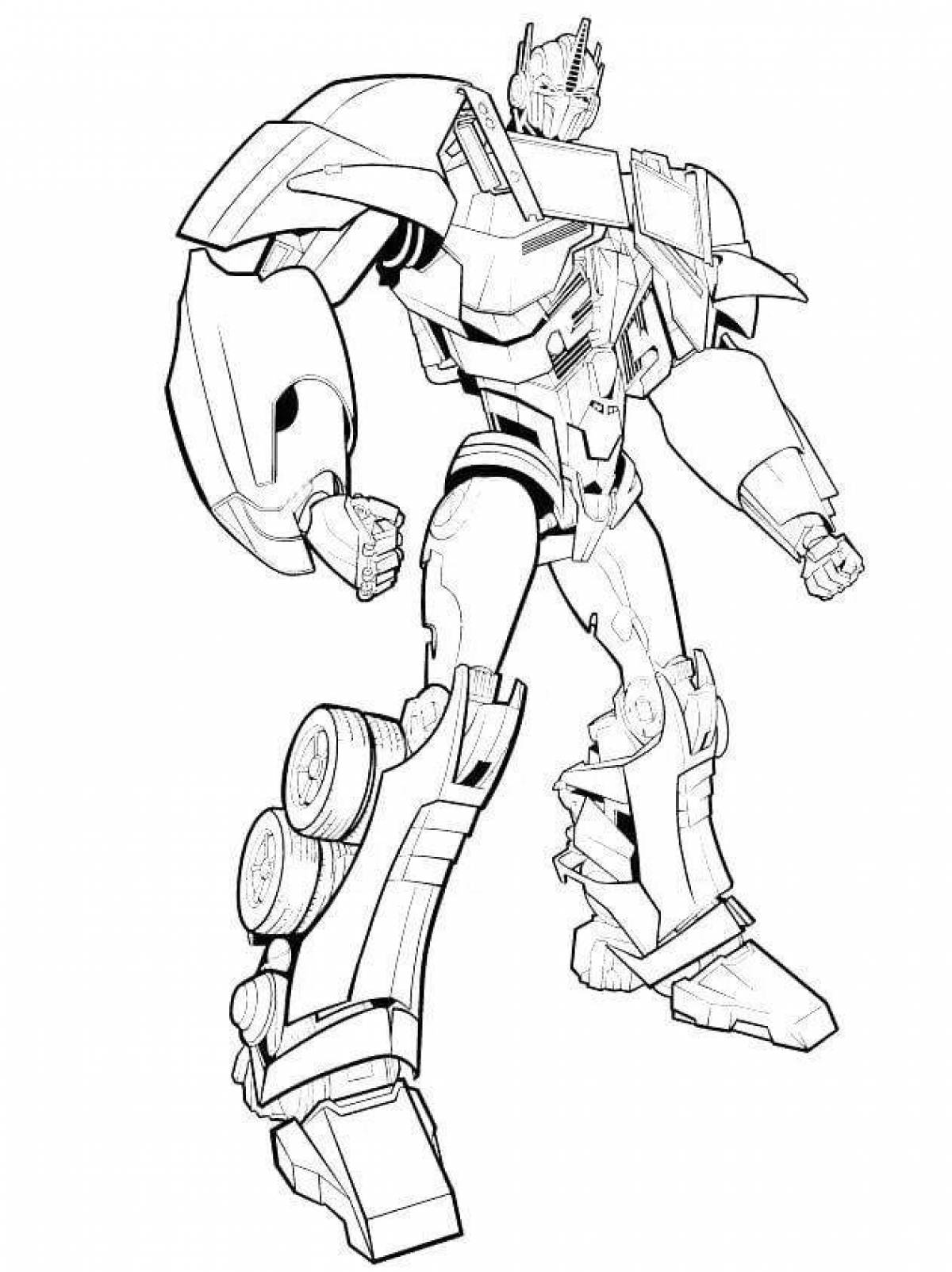 Radiant transformers prime coloring page