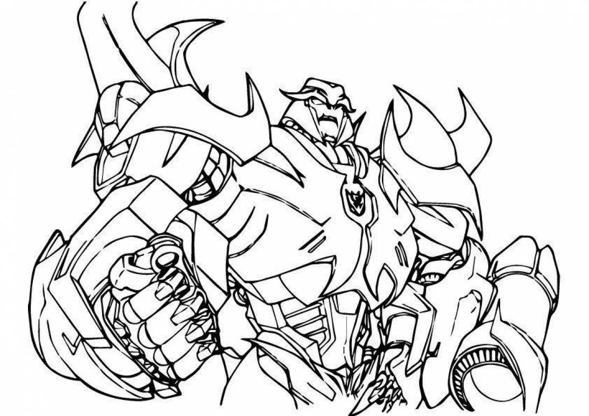 Shiny transformers prime coloring page