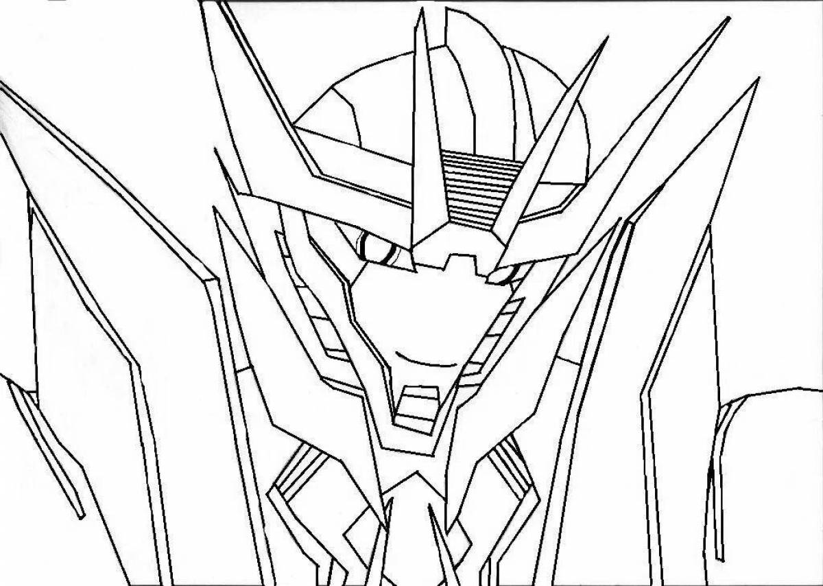 Brightly colored transformers prime coloring page