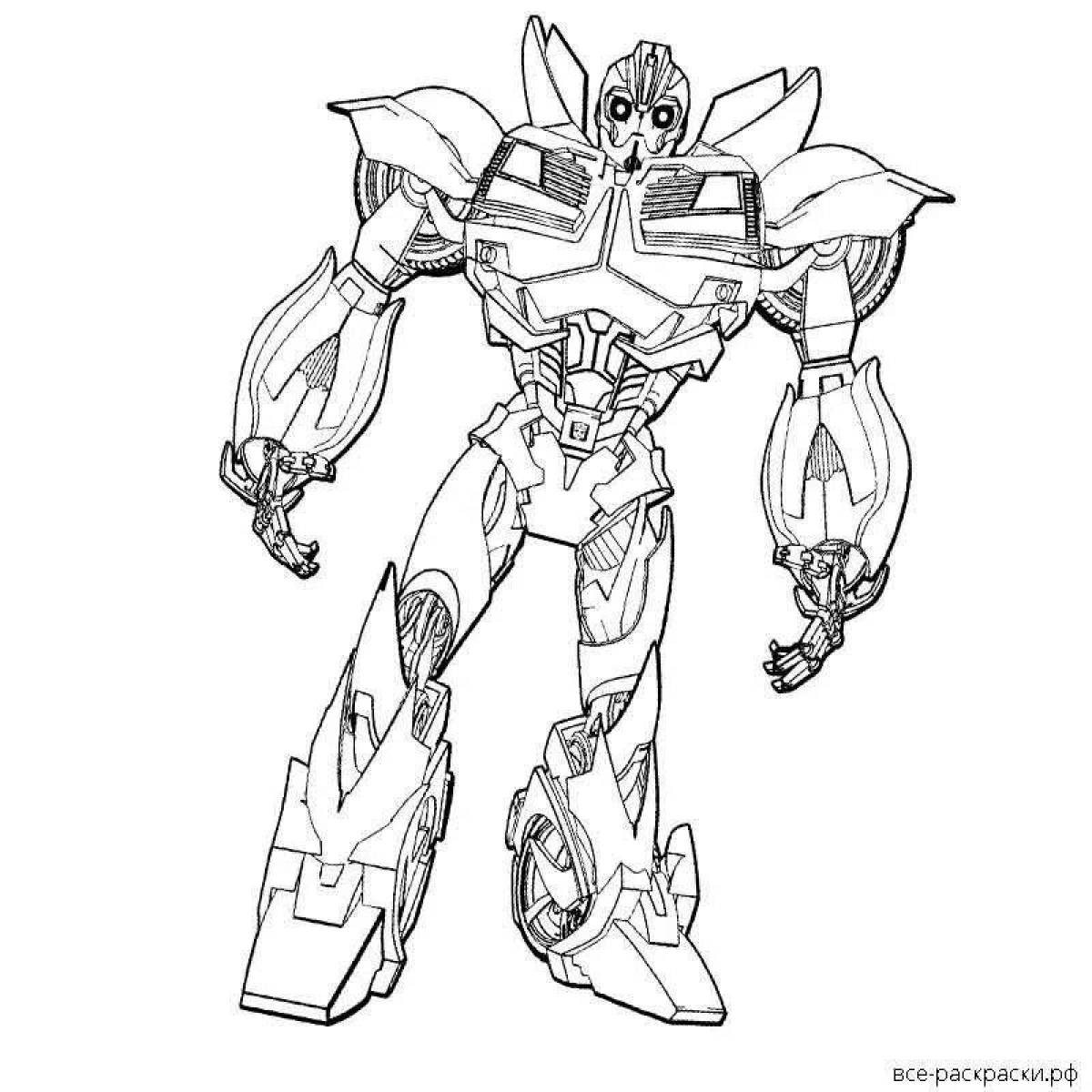Colorfully crafted transformers prime coloring page