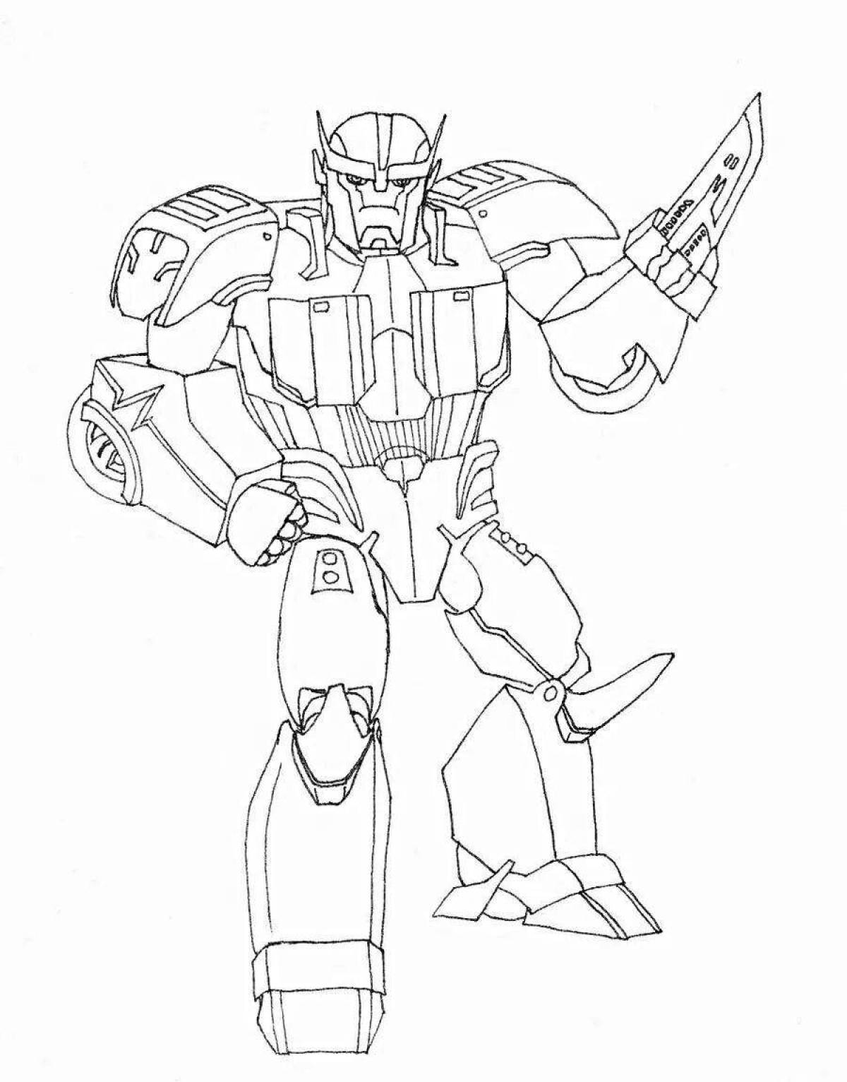 Colorfully shaded transformers prime coloring page