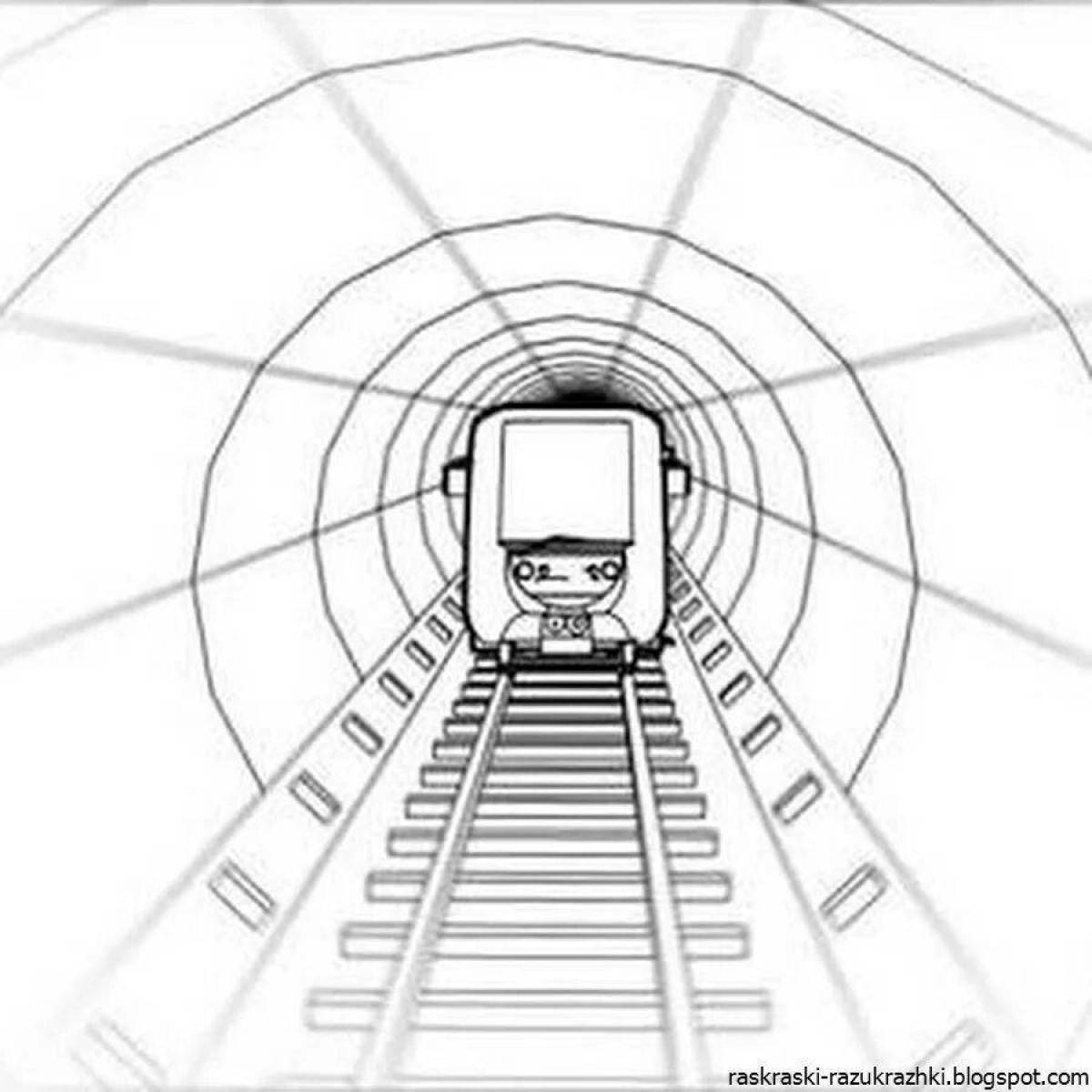 Привлекательная раскраска поезда метро