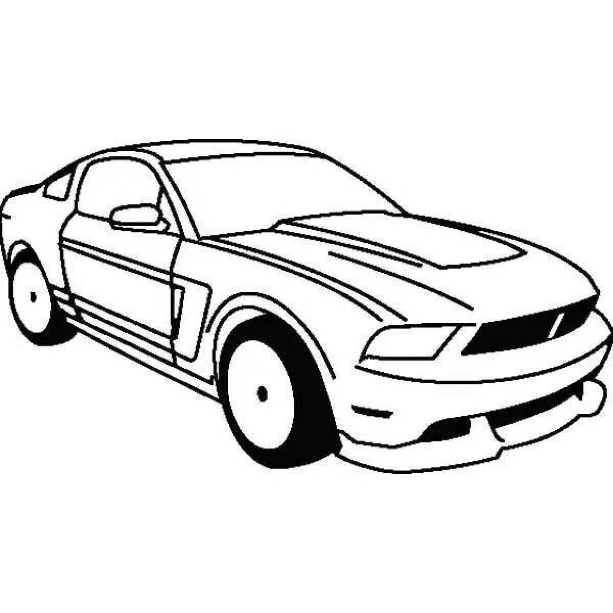 Coloring page amazing mustang car