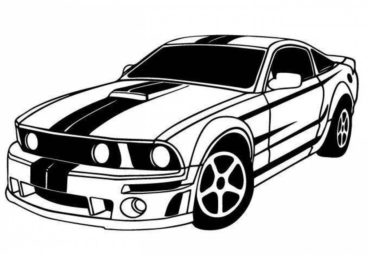 Coloring page graceful mustang