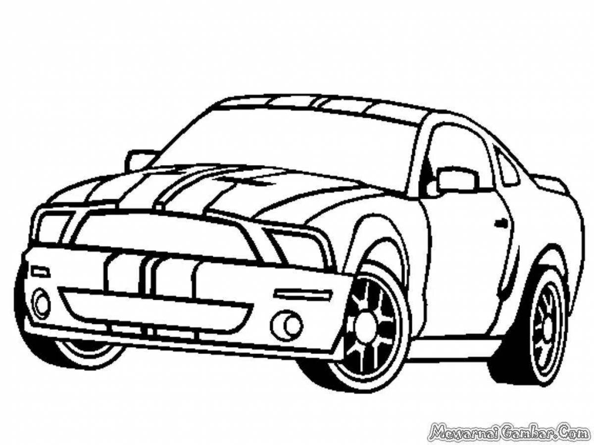 Detailed mustang coloring
