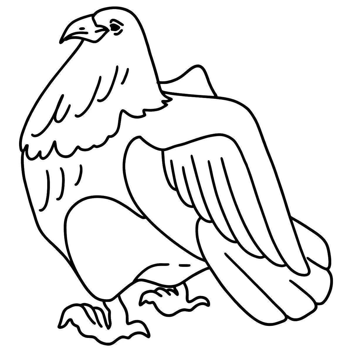 Раскраска великолепный орел для детей