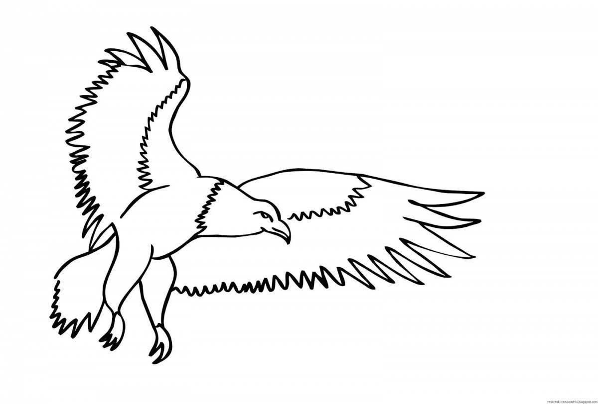 Awesome eagle coloring page for kids