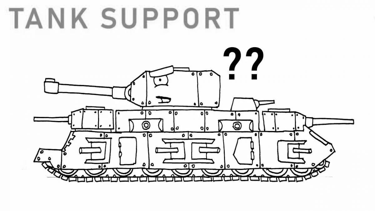 Coloring page magnificent kv-6 tank