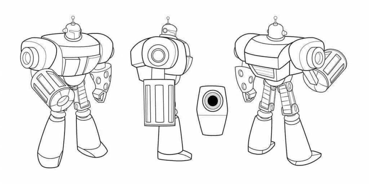 Large coloring robot detective galaxy