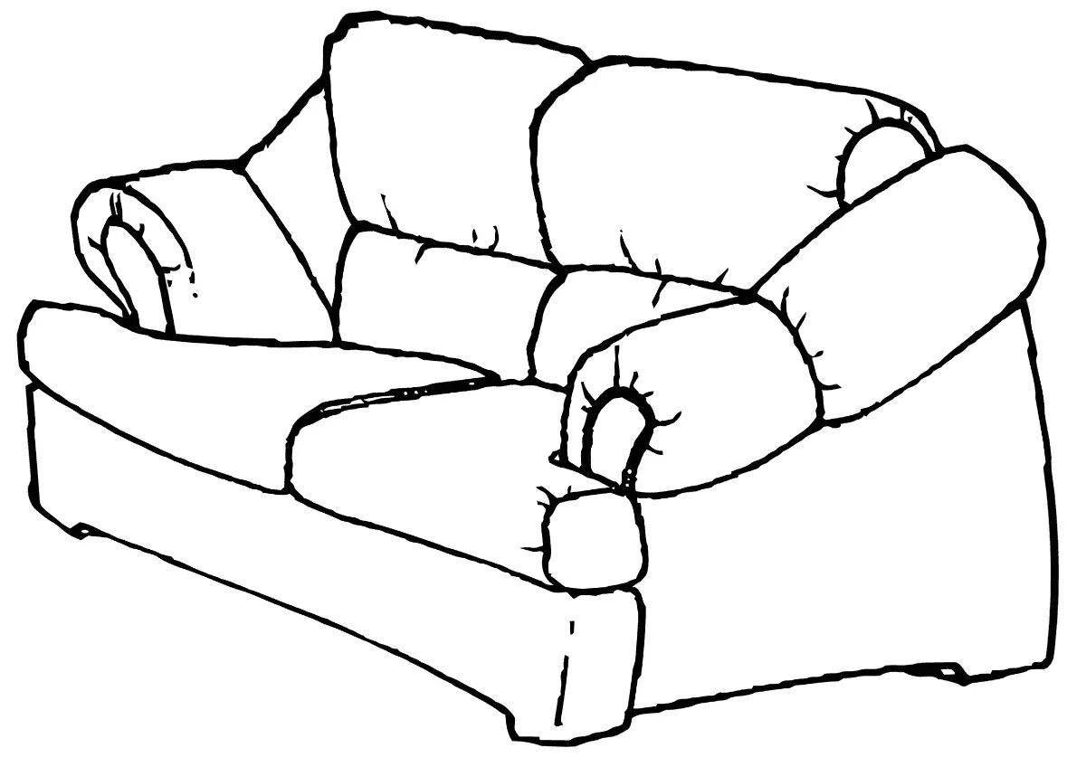 Фото Очаровательная раскраска дивана для подростков