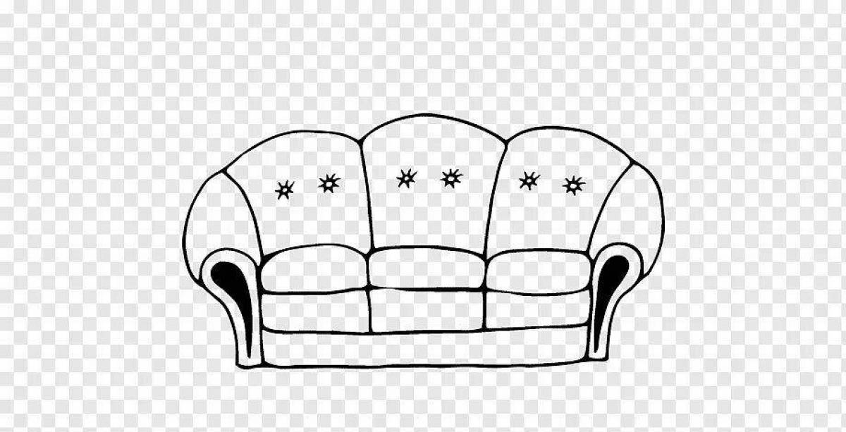Фото Раскраска jovial sofa для несовершеннолетних