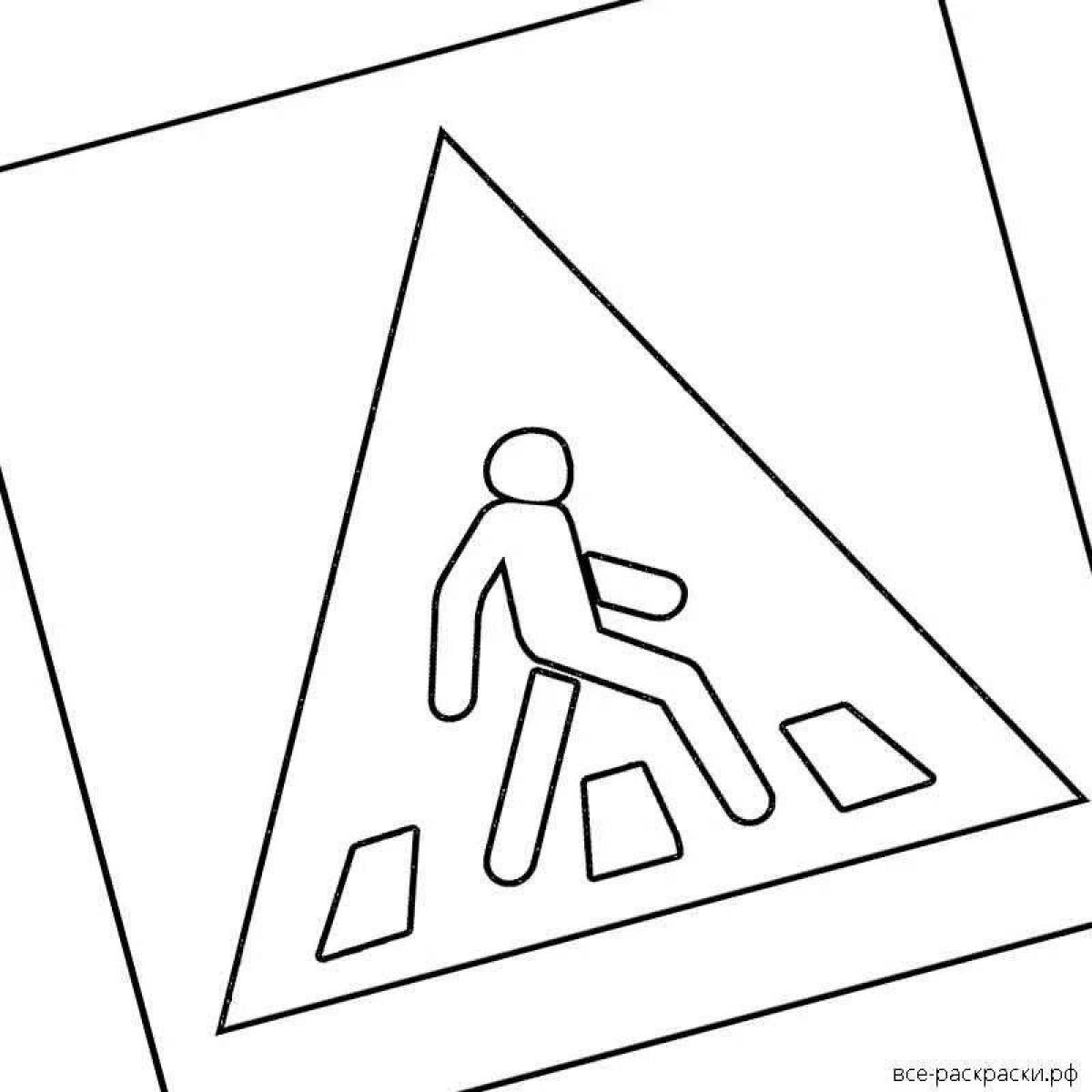 Entertaining coloring of the pedestrian crossing