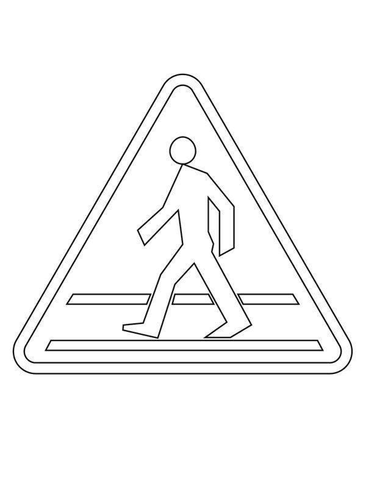 Coloring page charming crosswalk