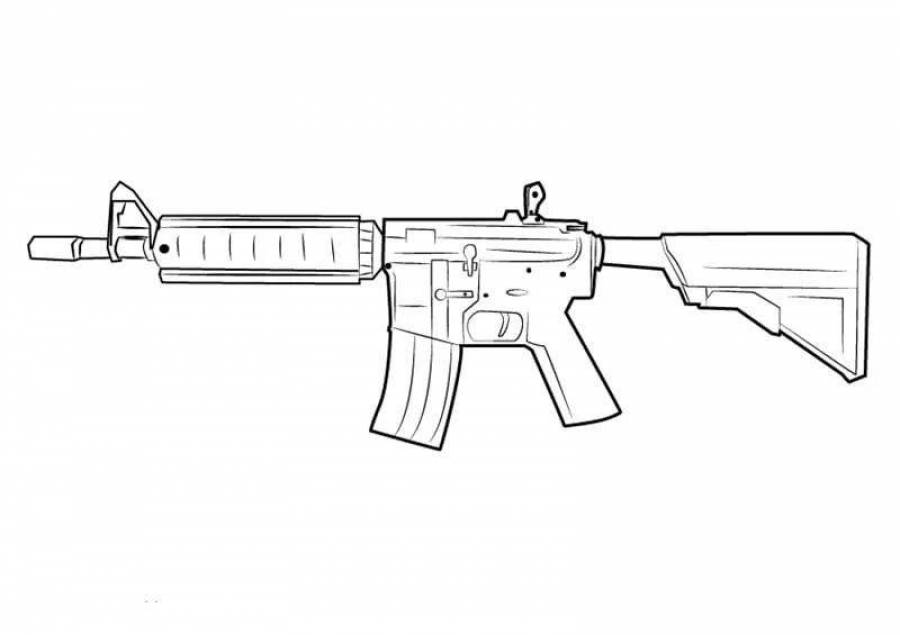 Автомат м16 рисунок