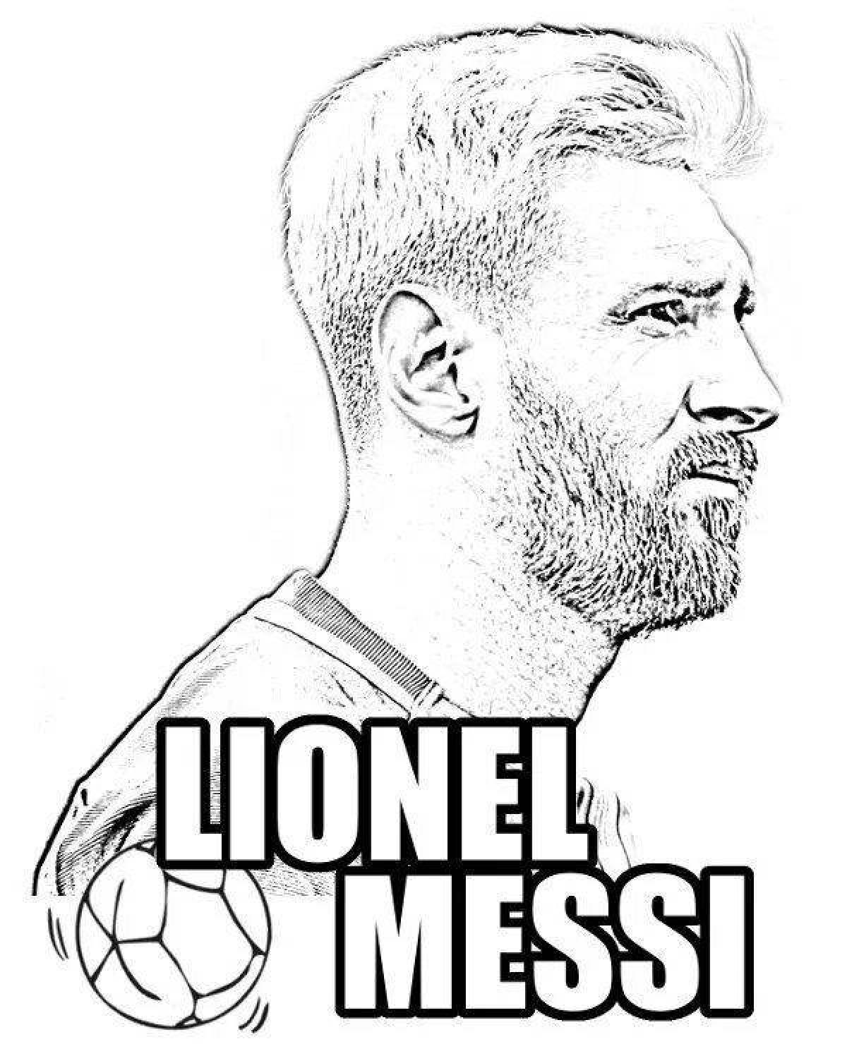 Раскраски футболистов Барселоны Месси
