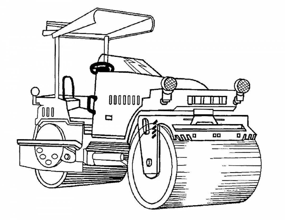 Как нарисовать асфальтоукладчик