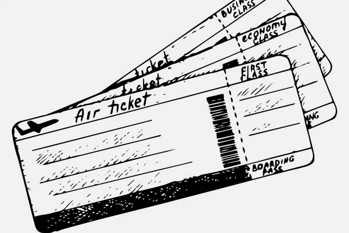 Картинки раскраски билет