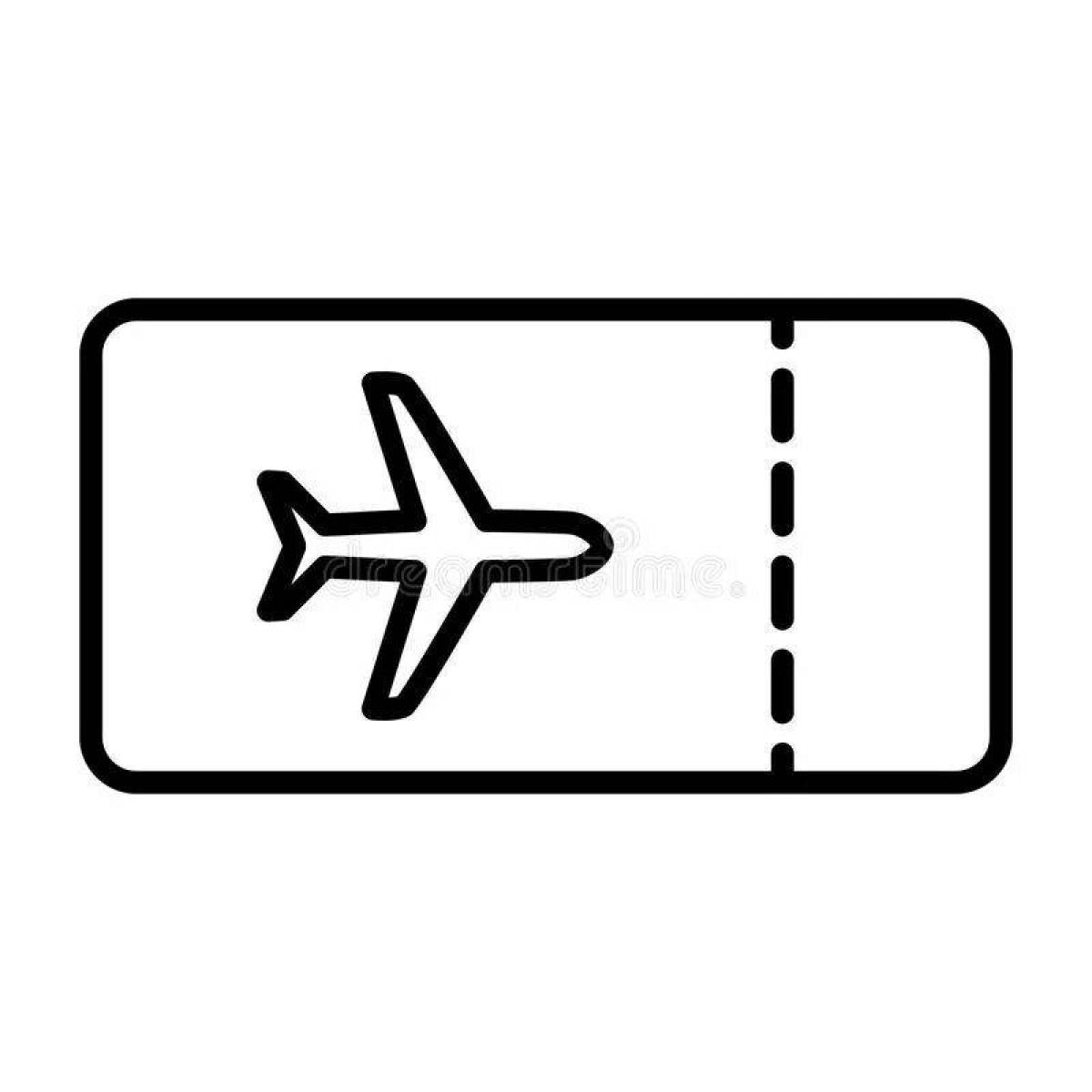 Пиктограмма билет на самолет