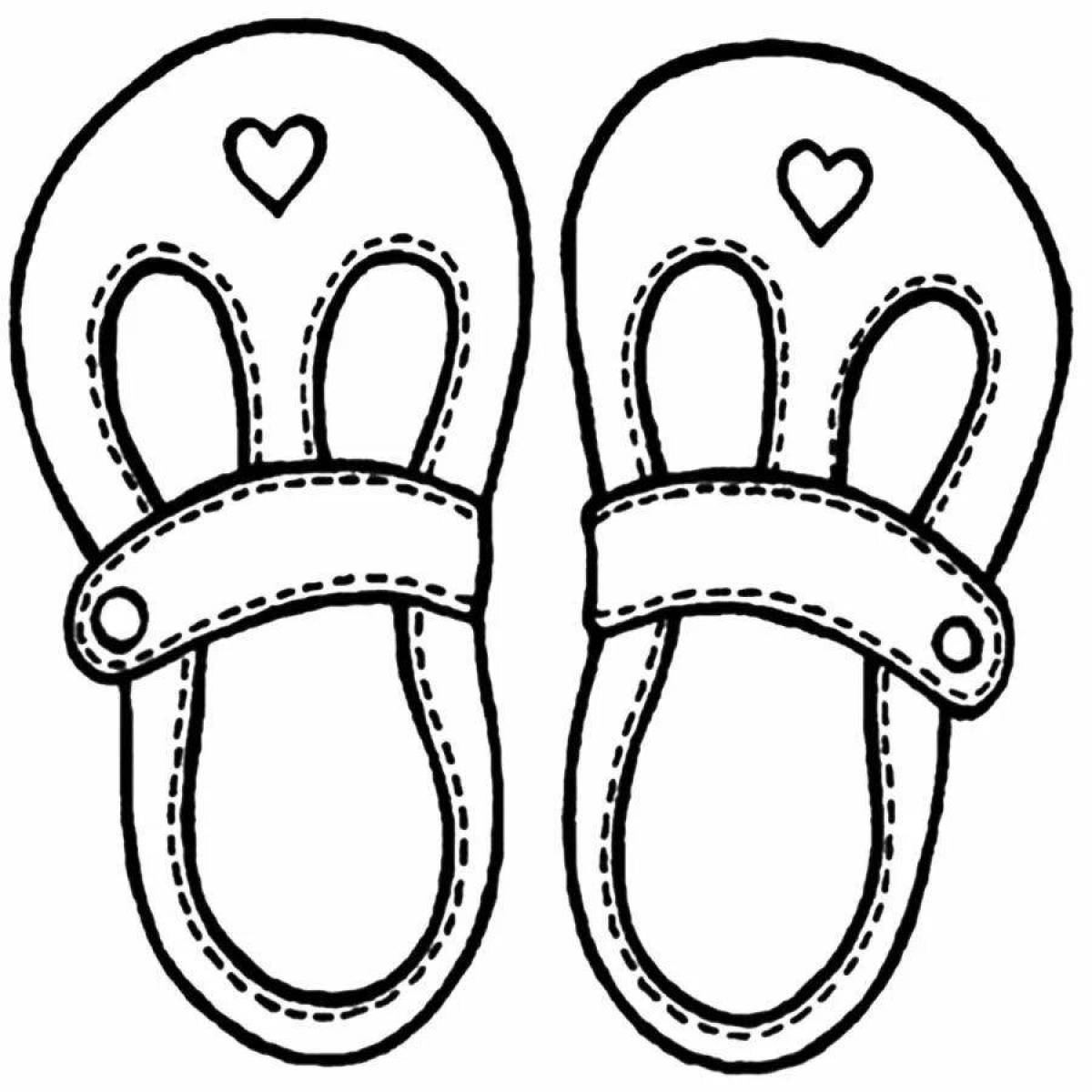 Photo Joyful shoe coloring for children 3-4 years old
