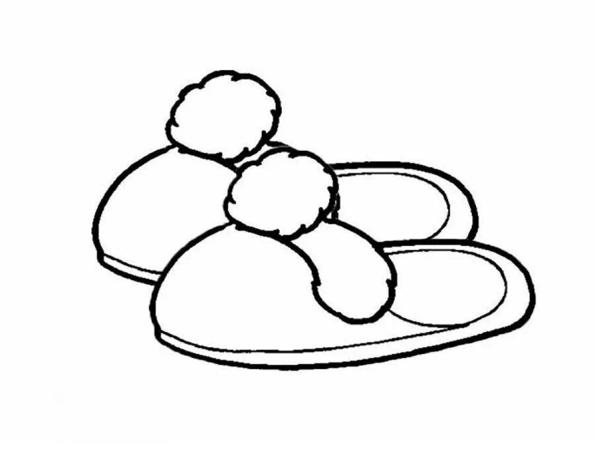 Photo Coloring book shining shoes for children 3-4 years old