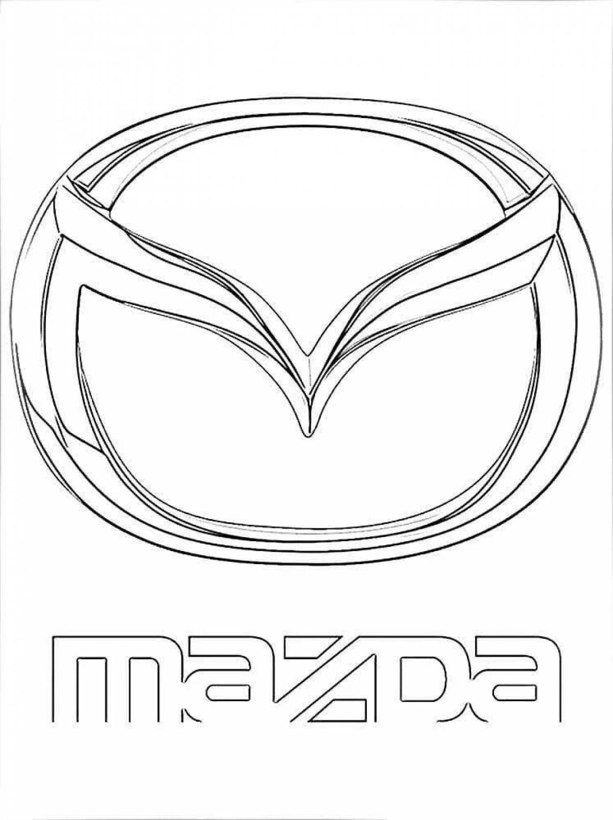 Intriguing logo coloring page