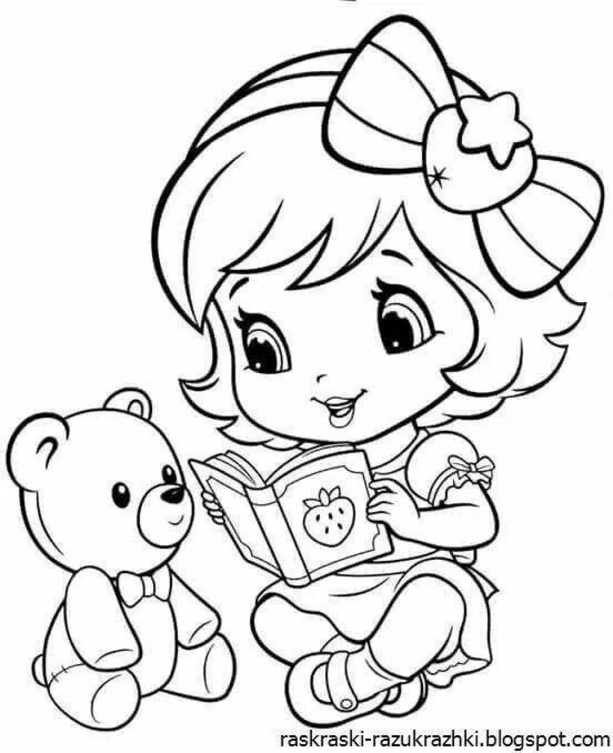 Cute baby coloring book