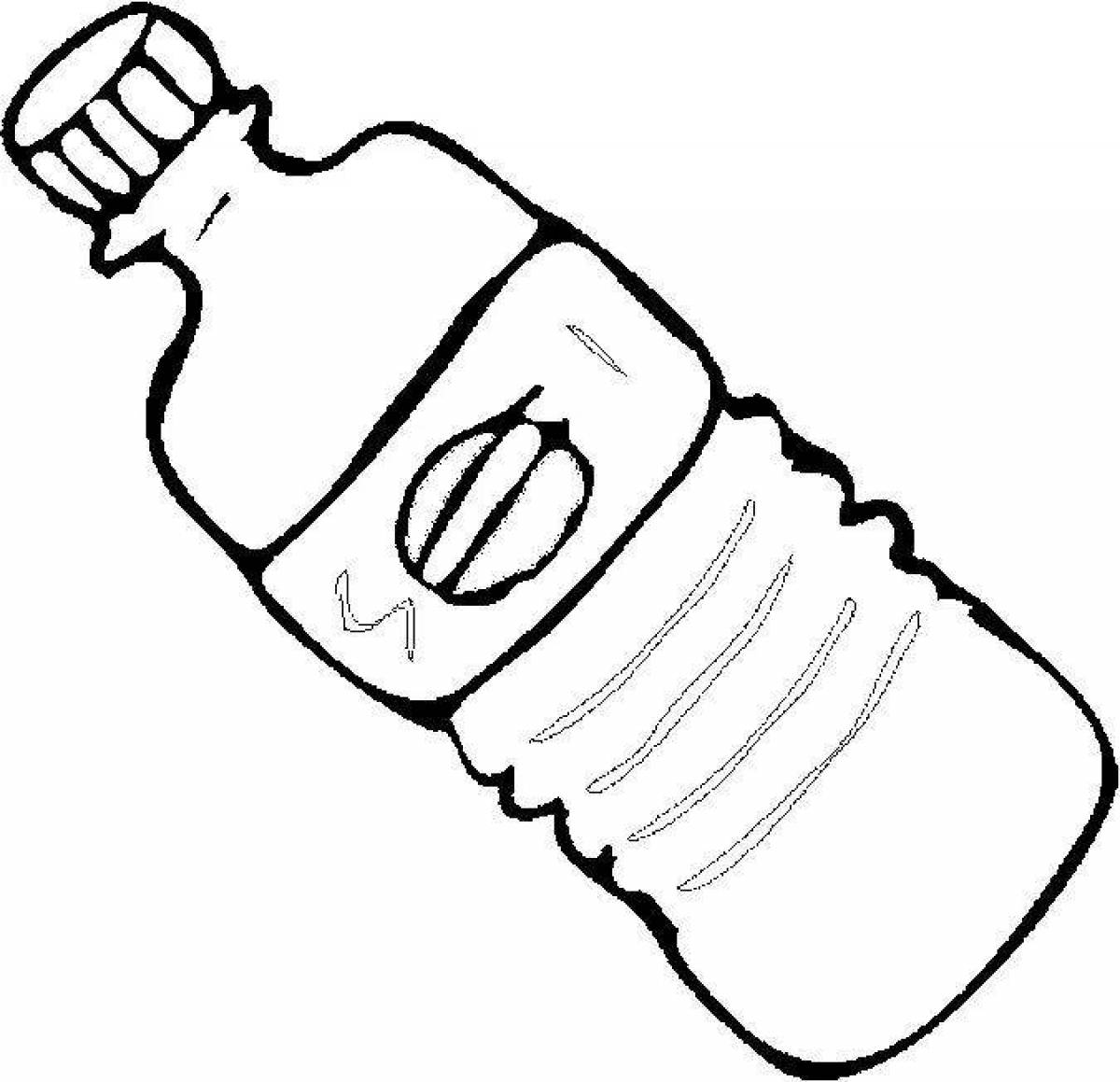 Colorful bottle coloring page