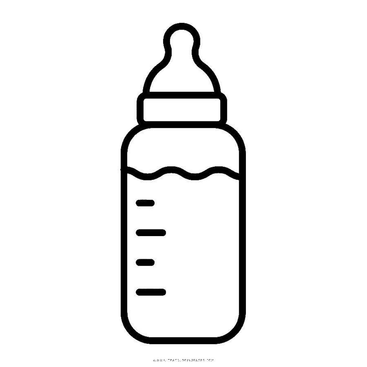 Glowing bottle coloring page