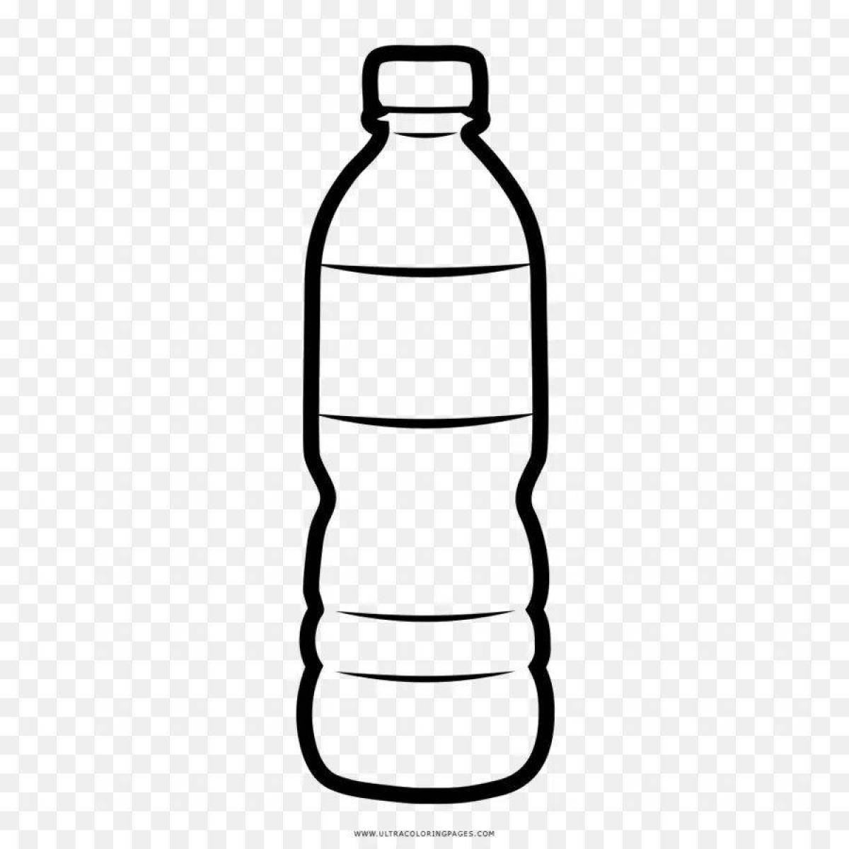 Refreshing bottle coloring page