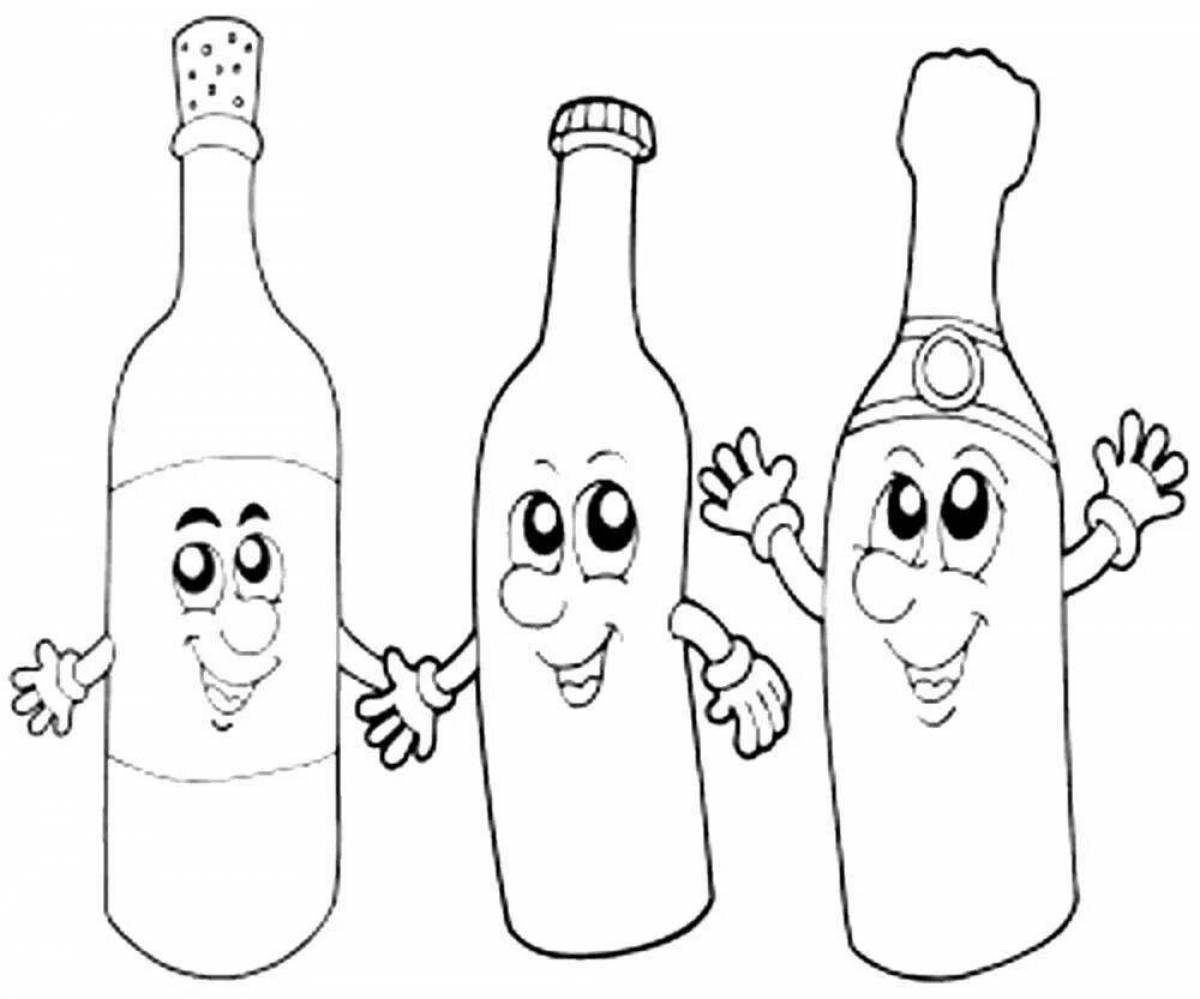 Charming bottle coloring book
