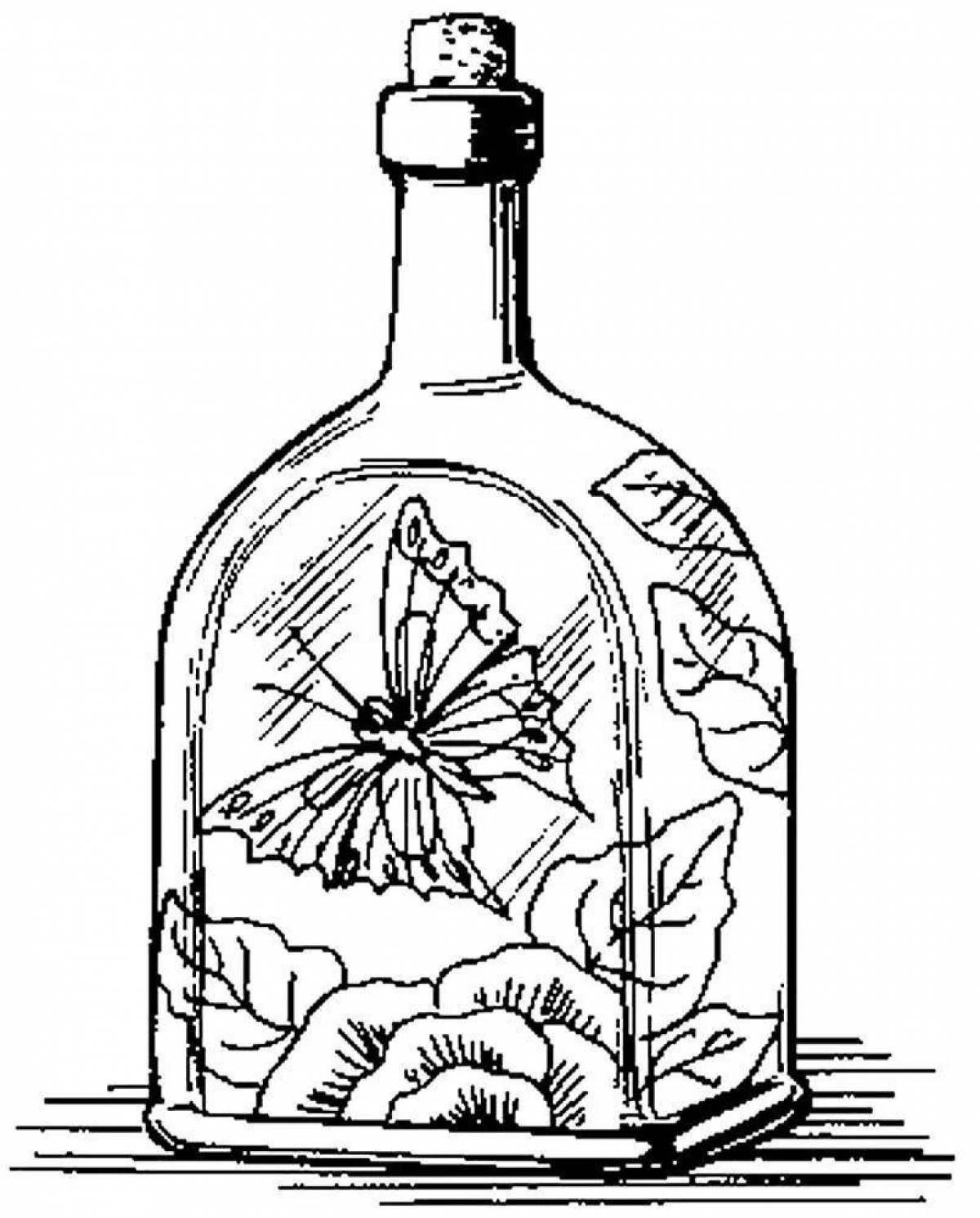 Gorgeous bottle coloring page