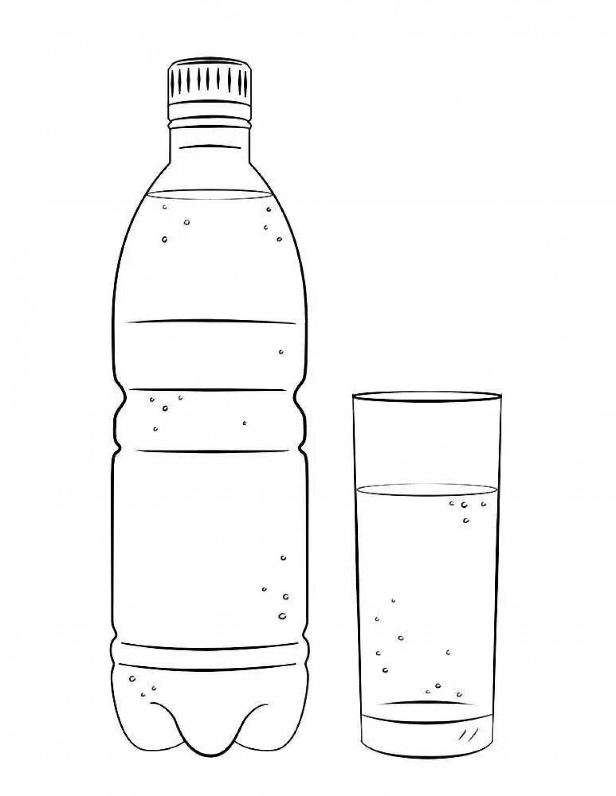 Amazing bottle coloring page