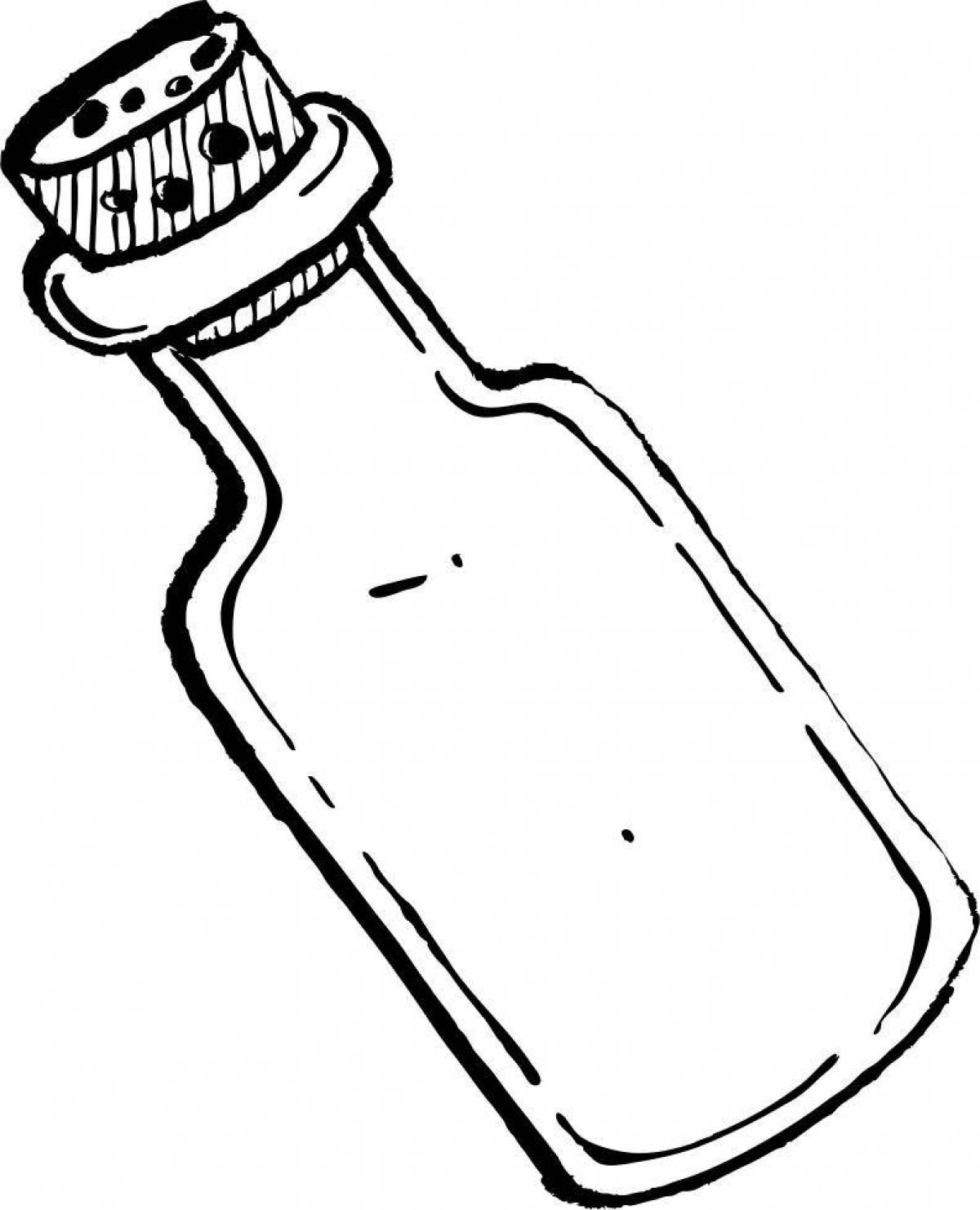 Adorable bottle coloring page