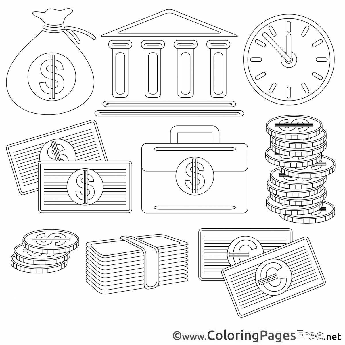 Coloring book funny bank