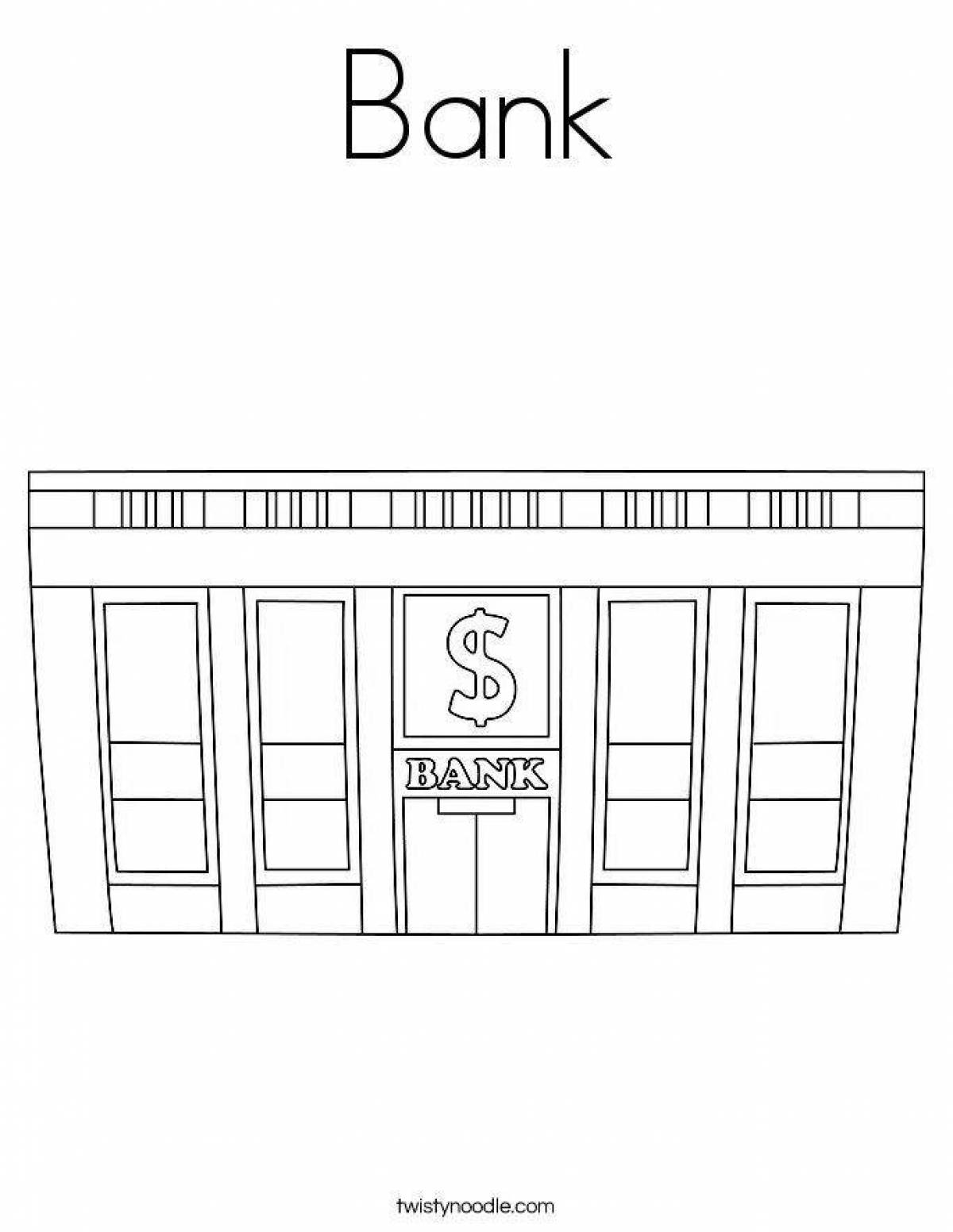 A striking bank coloring page