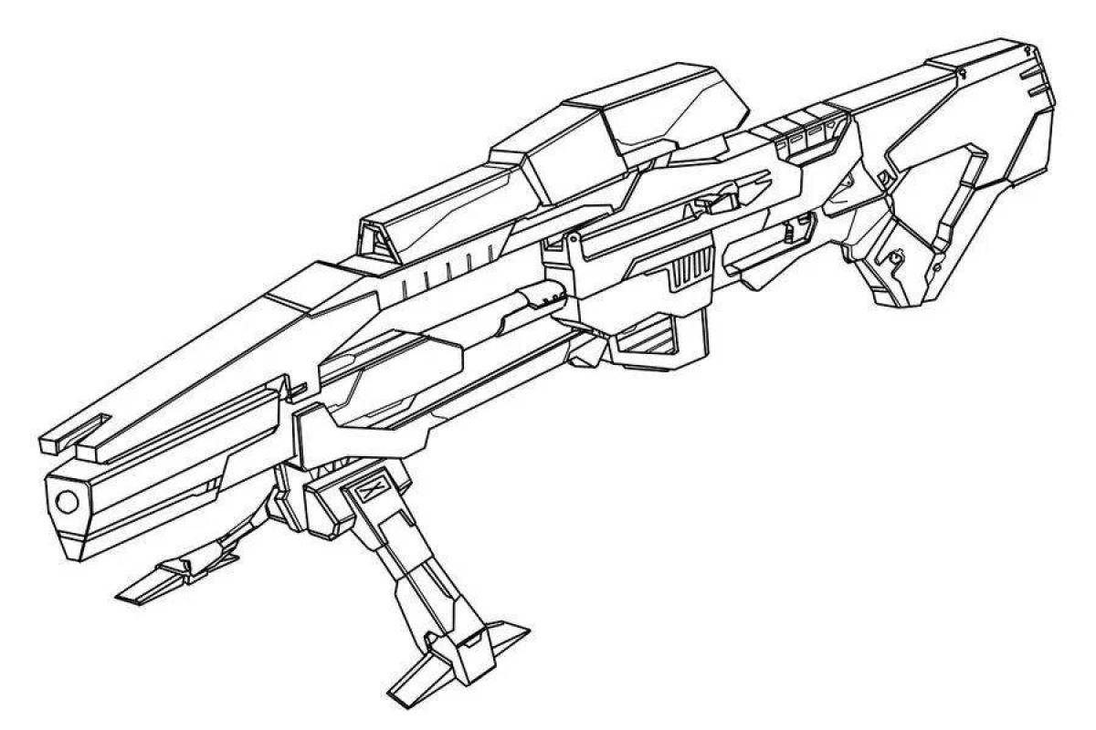Complex rifle coloring page
